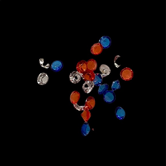 ♦️3/$10♦️Patriotic theme crystal stardust for floating/living lockets 25pc - Picture 3 of 5